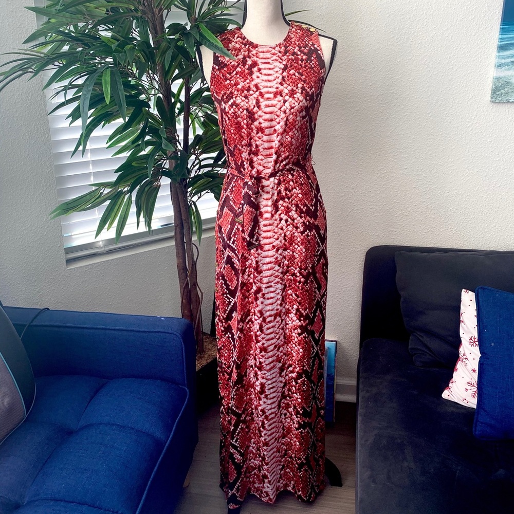 Like New Michael Kors Snake Patterned Maxi Dress